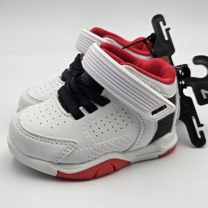 AND1 Boys Basketball Shoes Size 2 Toddler White Black Red New